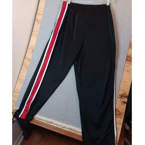 Spalding Track Pants Mens XL 40X32 Black/Red Stripes Performance Embroidered Y2K - Picture 8 of 15